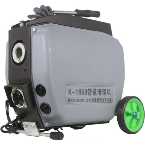 Automatic electric pipe dredging machine sewer dredger toilet floor drain dredging cleaning machine with 5 meter springs