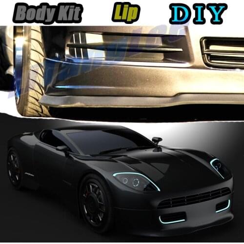 Car Bumper Lip Front Spoiler Skirt Deflector For Fiat Coupe Tune Car Modified Body Kit VIP Hella Flush Lips