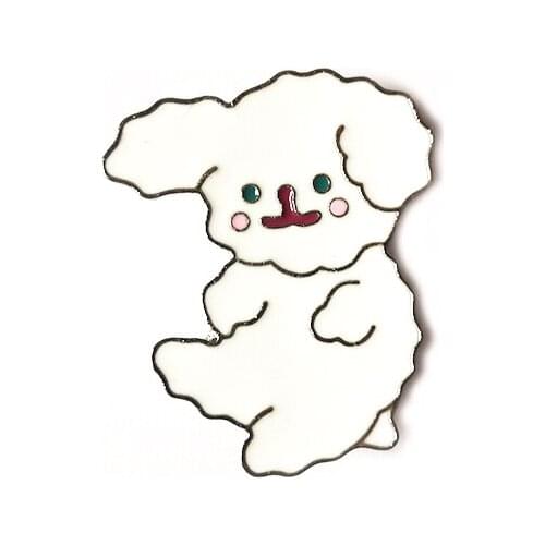 1Pcs Animal Brooche Pin Lovely Dog Gifts Lucky Jewelry Clothes Metal Badge Brooches For women Pins For Backpacks