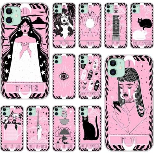 The Lovely Omens Tarot Deck Silicone Phone Case for Apple iPhone 12 Mini 11 Pro XS Max X XR 6 6S 7 8 Plus 5 5S SE 2020 Cover