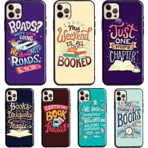 Read More Books Funda Case For iPhone X XR XS MAX 12 Mini 11 Pro Max 5S 6S 8 7 Plus SE 2020 Cover Shell