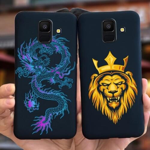 For Samsung A6 2018 Case A600F Stylish Dragon Painted Cover For Samsung Galaxy A6 Plus A6+ 2018 A605F Phone Case Soft TPU Fundas