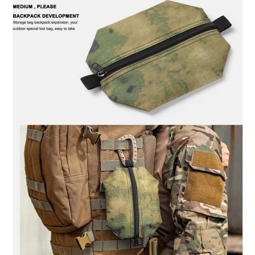 Oxford Cloth Outdoor Molle Pouch Holder Portable Travel Zipper Case Bag for Camping Hiking Hunting EDC Tool Pack Wallet Purses