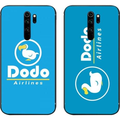 Dodo Airlines Phone Case for Redmi 9A 8A 7 6 6A Note 9 8 8T Pro Max Redmi 9 K20 K30 Pro