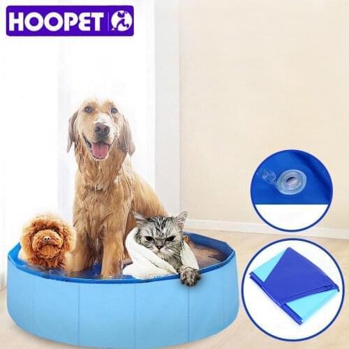 HOOPET Pet Dog Cat Swimming Pool House Bed Summer Pool Foldable PVC Washing Pond