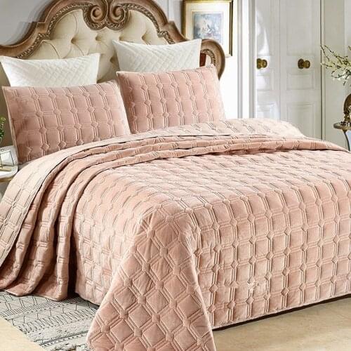 New Short plush Quilting size 224x234cm /270x234cm bed cover Bed Skirt Bedspread Bed Sheet Bed Cover Pillowcase Bedding Set