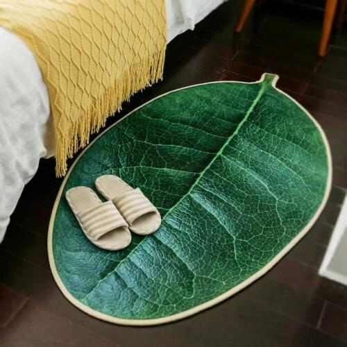 Creative Homestay Myrica Rubra Leaf Shape Door Mats Children Pet Dog Cat Ground Crawling Pad Bedroom Sofa Kitchen Non-slip Mat
