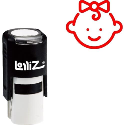 LolliZ Girl Self-Inking Rubber Stamp - Modern Symbol Series