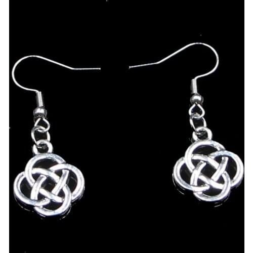 Fashion Handmade Simple Design 18*16mm Knot Amulet Drop Earrings For Women Gift Fashion Jewelry Cute Small Object