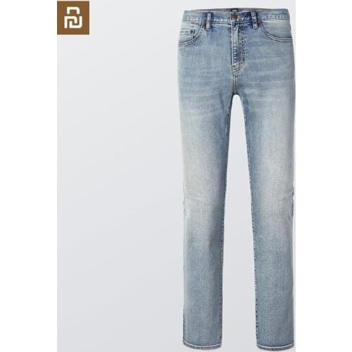 Xiaomi Mens Lycra Stretch Conservation Sports Outdoor Jeans Lycra Fiber Fabric Straight Casual Pants Eco-friendly Jeans