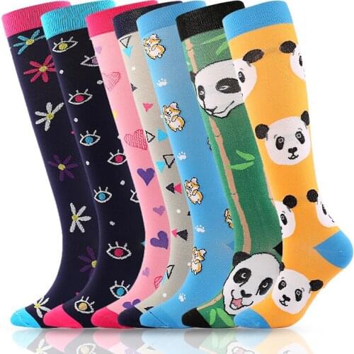 Original Compression Stockings Halloween Cats And Dogs Animal Print Unisex Varicose Socks Riding Socks Sports Socks