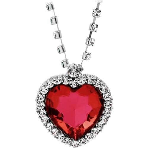 Titanic Heart Of Ocean Blue Heart Love Forever Pendant Necklace