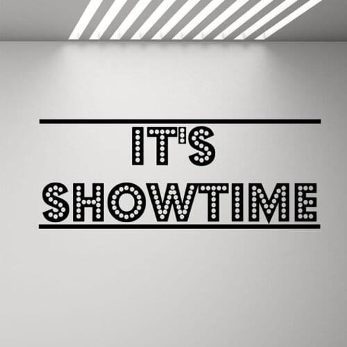 Its Showtime Poster Movie Wall Decal Cinema Mural Film Strip Tape Gift Vinyl Sticker Play Game Room Home Theater Decor Art 2235