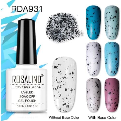 ROSALIND 7/10ml Nail Builder Nail Art Gel Polish Eggshell Gel Quick Art Transparante Gel & Speciale Zwart Materiaal Nail Gel