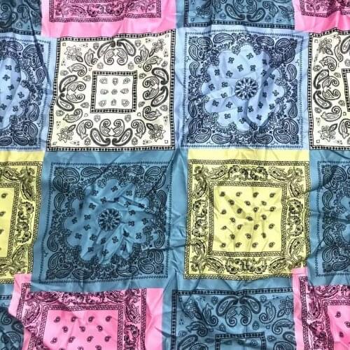 Cashew mixed color printed chiffon fabric for Summer and Autumn Shirt dress cloth diy sewing material by the meter