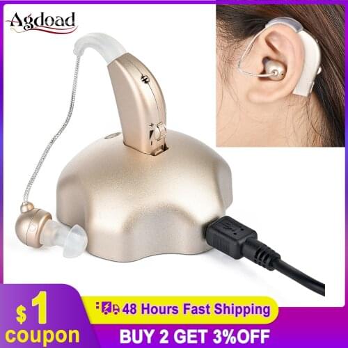 Hearing Aid Rechargeable Hearing Aids for Deafness Mini Invisible Sound Amplifier for The Elderly Ear Care USB Hear Aid