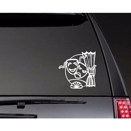 Theatre Masks Car Body Stickers Window Door Decal Funny Top Quality Waterproof ZP0265