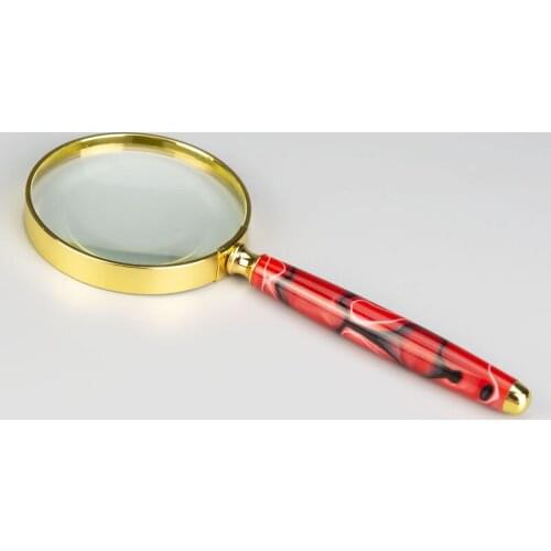 Helping Elderly People Reading Newspaper Map Magnifier Optical Glass Lens Handheld Magnifying Glass Present Loupe 3x