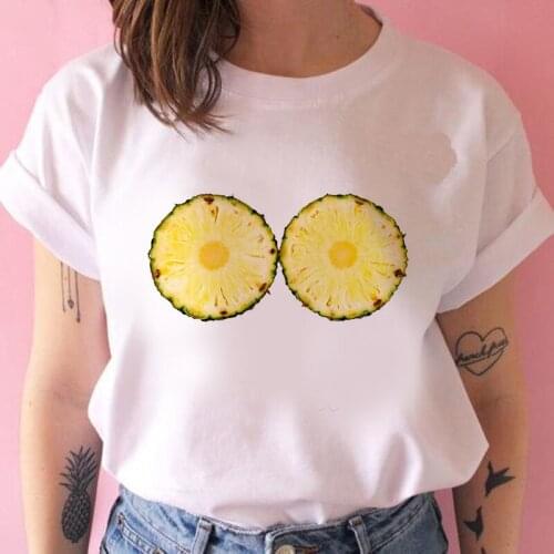 Womens Different Pineapple Fruit Clothing Printed T-shirt Fashion Womens Top Graphic T-shirt Summer Fashion Tshirt
