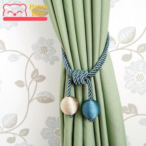 1 pair Decorative Curtain Tieback Fashion Curtain Accessories Polyester Woven Curtain Tassel Solid Color Curtain Accessories