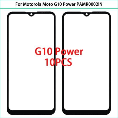 10Pcs 6.5” For Motorola Moto G10 Power PAMR0002IN Touch Screen LCD Outer Glass Lens LCD Front Glass With OCA Glue Replace