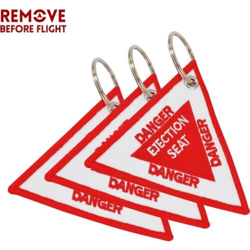 Wholesale Embroidery Key Chains High Quality 10 PCS 9CM Triangle For Women Man Car Key Chain Key Ring Birthday Gifts Key Holder
