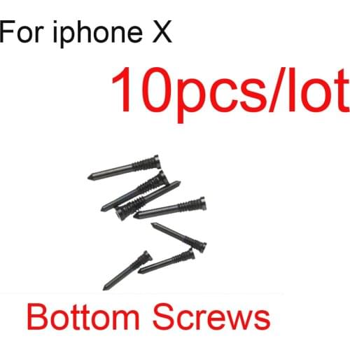 10pcs/lot Screw for iPhone X Back Cover Dock Connector Bottom Screws