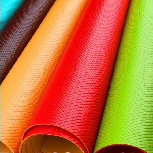 10 yards roll PVC Color Edge Woven Pattern Artificial Leather Luggage, handbags, belts, furniture sofa Synthetic Leather fabric