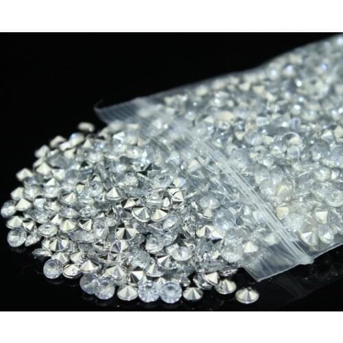 10000 pieces 2.5mm Crystal clear&silver Diamond Confetti Table Scatter Wedding Favor Favour Party Decoration