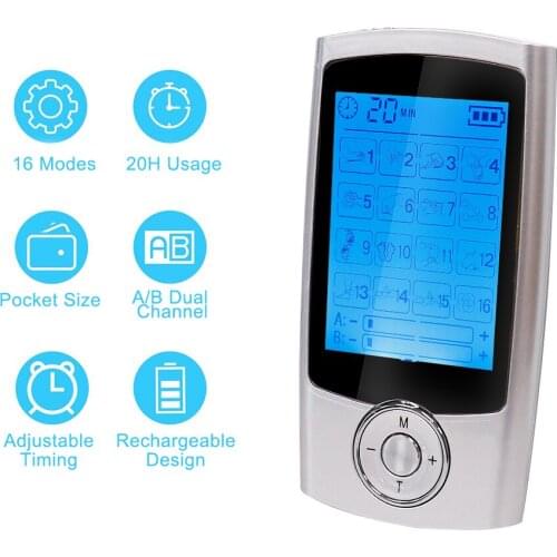 16/8 Models Electric Tens Muscle Stimulator EMS Acupuncture Body Massage Digital Therapy Machine Pain Relief Physiotherapy HOT