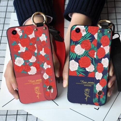 3D Retra Rose Silicone Case For Vivo V9 Y85 Y93 Y95 Y91i Y91C Y97 Wrist Strap TPU Cover Coque For Vivo Y30 Y50 Y9S Y81 Y83 Pro