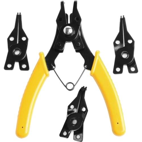 4-in-1 Snap Ring Pliers Plier Hand Tool Set Circlip Combination Retaining Clip 1XCF