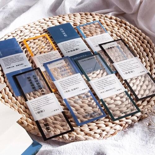 5pcs/bag PET Transparent Bookmark INS Journaling Accessories Aesthetic Planet Astronaut Gift Student Supplies Book Marker