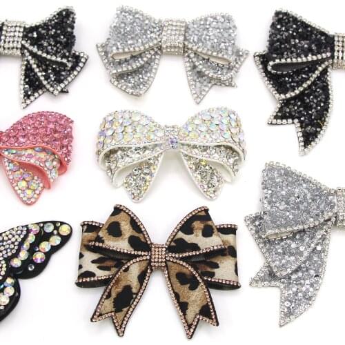 Bows/Butterfly Rhinestone Appliques Handmade Embroidery Crystal Patch Flatback Rhinestones Sew On Clothes/Wedding Dresses/Shoes
