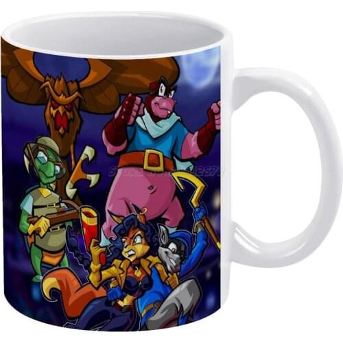 Sly Cooper And The Thievius Raccoonus White Mug 11oz Funny Ceramic Coffee Tea Milk Cups Sly Cooper Games Ps3 Ps2 Ps Vita Muggsho