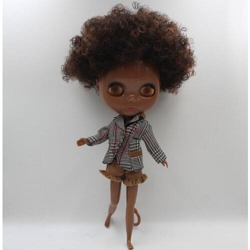 Free Shipping big discount RBL-427 DIY Nude Blyth doll birthday gift for girl 4colour big eye doll with beautiful Hair cute toy