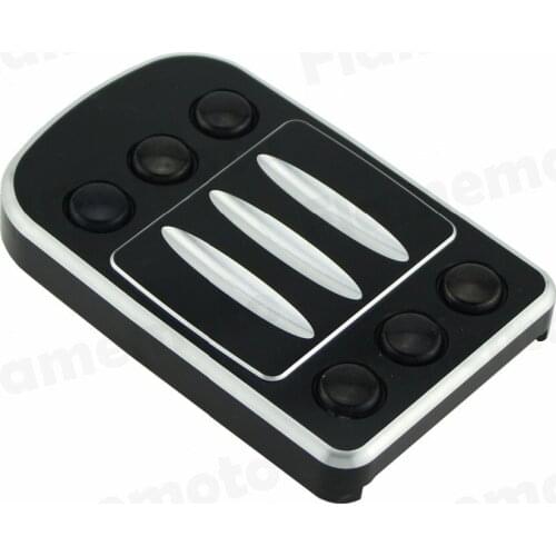 Motorcycle CNC Cut Large Brake Pedal Pad Cover Footpegs For Harley Touring Electra Glide FLHT FLHTC CVO 1980-up