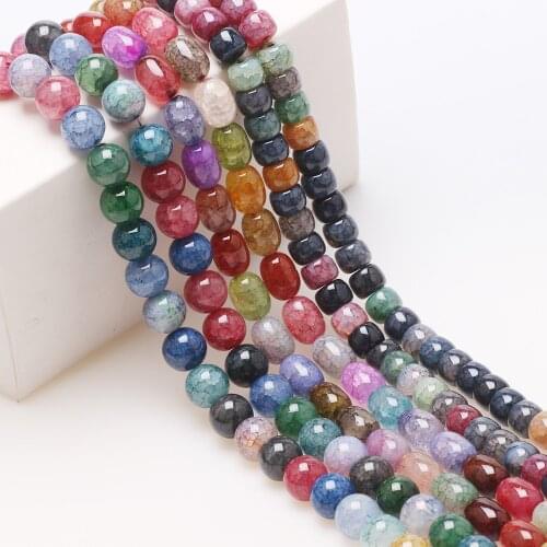 ZHUBI Loose Natural Stone Beads Glass Round Crystals Beads Wholelsae In Bulk For DIY Making Cahrms Women Bacelets Accessories