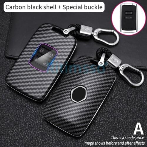 Carbon Fiber Remote Car Key Case For Renault Megane Koleos Kadjar Talisman Espace Captur Clio Fob Cover key for 4 buttons