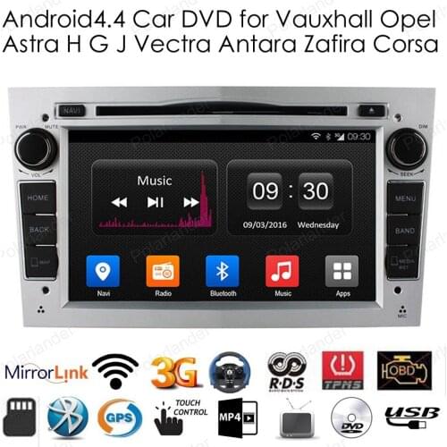 Quad core 2 din android 4.4 Radio Car DVD Player GPS Stereo for Vauxhall Opel Astra H G J Vectra Antara Zafira Corsa