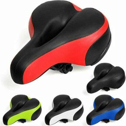 Breathable Waterproof Hollow Bike Seat Large Reflective Shock Absorb Spring Bicycle Saddle Cushion