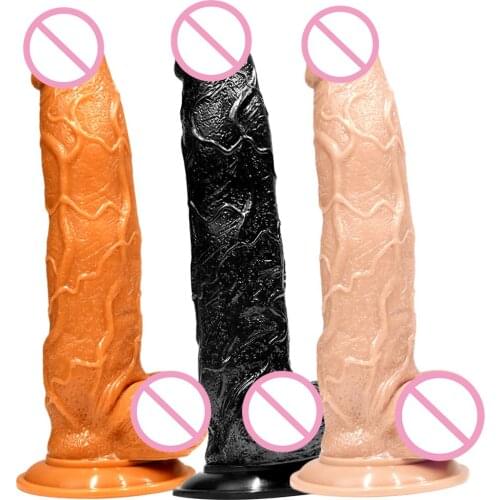 JIUAI 11.81 Inch Pvc Sucker Dildo, Female Masturbation Device, Adult Erotic Sex Products,G-Spot Massage Masturbation