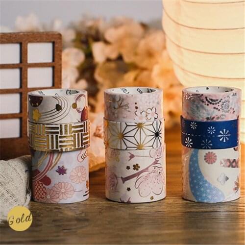 3pcs/set Japan style romantic Washi Tape Wave crane Sakura masking tape Scrapbooking Decorative sticker school support