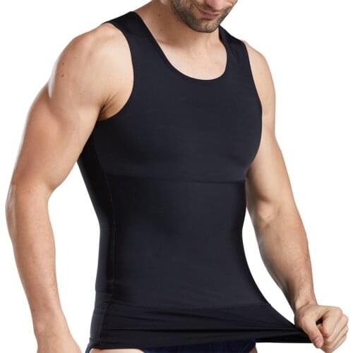 Men Shaper Slimming Chest Tops Control Waist Vest Gynecomestia Underwear Body Shaper