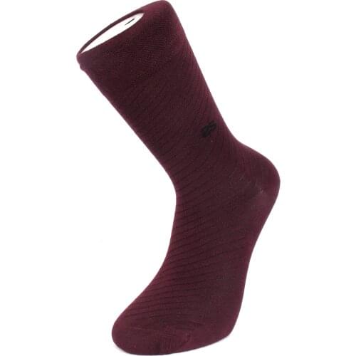 Burgundy Patterned Bambo Socks for Men (3 Pairs), Super Absorbent, Anti Odour, Antibacterial, Antiallergic, Organic Eco Friendly