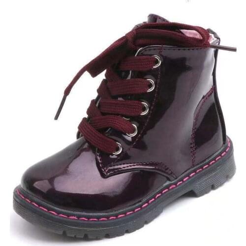 2021 Autumn and Winter New Children Martin Boots for Boys and Girls Fashion Non-slip British Style Mid-tube Boots Student Shoes