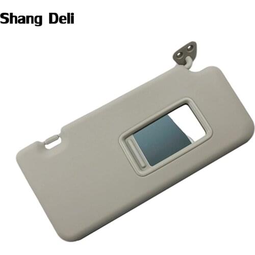 Car Interior Front Right Sun Visor Gray Sunvisor Sun Shield with Makeup Mirror Fit for Nissan Tiida 2005 - 2010