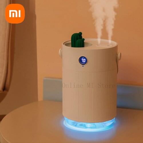 Xiaomi Sothing Portable 1L Air Humidifier LCD Digital Humidity Ultrsonic Cool Mist Aroma Diffuser with Colorful LED Light Cactus