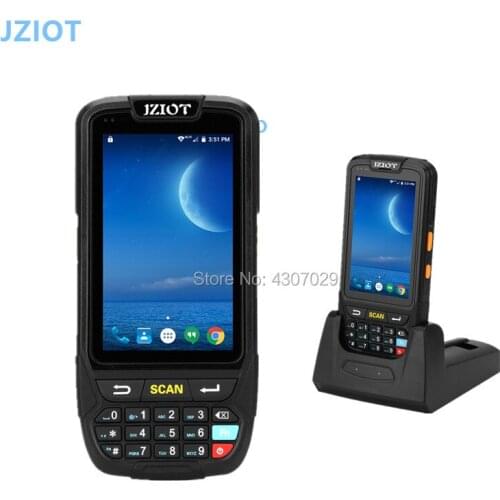 Rugged 4G PDA Celular Android 7.0 Portable Data Terminal with 1D Laser Barcode Reader With Charge Seat Camera 16GB R0M WIFI GPS