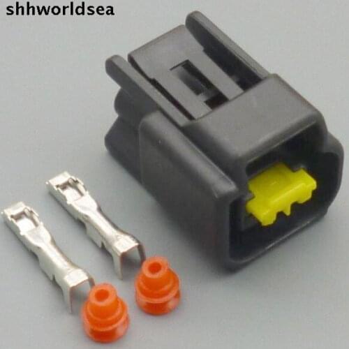 Shhworldsea 5/30/100sets kit 2.3mm 2p 2pin high voltage Ignition coil plug auto wire connector FW-C-2F-B